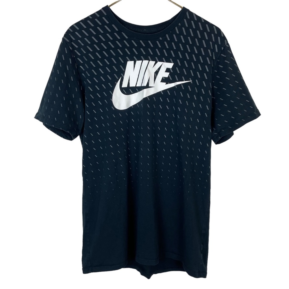 ⭐️2/$20 Nike Graphic Logo Print Black Pull Over Crew Neck Tee